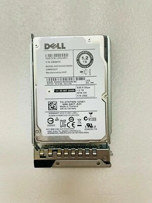 New DELL 1.2TB 2.5" SAS 6Gb/s 10K Hard Drive HDD T6TWN +14th Series Caddy GEN14 - Image 1 of 4