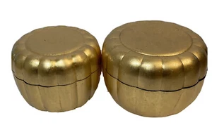 Portagioie vintage metà secolo nidificazione bigiotteria tono oro Giappone - Foto 1 di 8