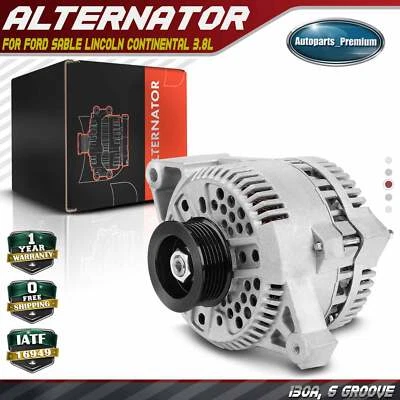 Генератор переменного тока для Ford Taurus 90-93 Mercury Sable Lincoln 130A CW 6 канавок шкив - Изображение 1 из 4