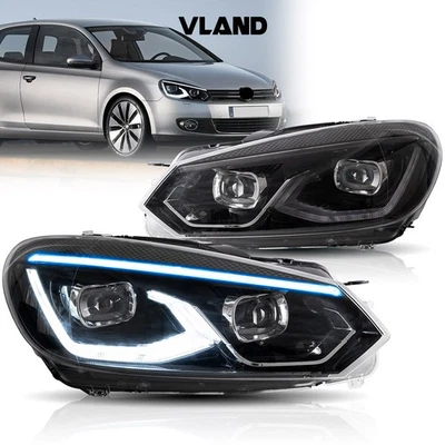 Faros proyectores LED VLAND para Volkswagen VW Golf6 MK6 2010-2014 con animación Foto 1 de 4