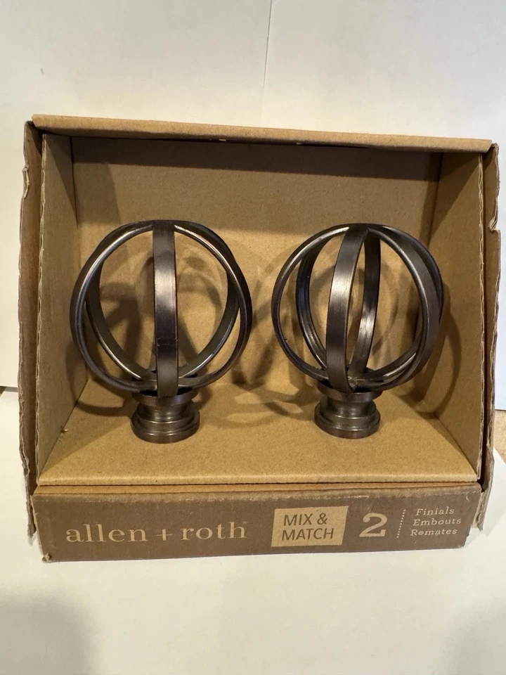 Allen & Roth, #0634454, bronce frotado con aceite, remates para varillas de 1" de diámetro Foto 1 de 3