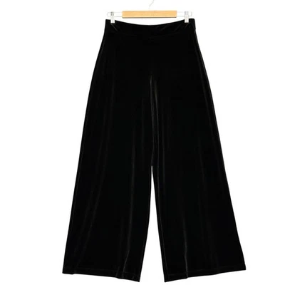 Max Studio женские брюки L черный бархат широкие ноги Palazzo тянуть на праздник коктейль - Изображение 1 из 4