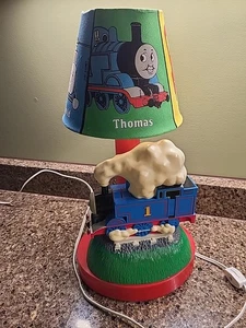Thomas the Tank Train Lamp w Fabric Shade Vintage Vintage Tested and working - Foto 1 di 9