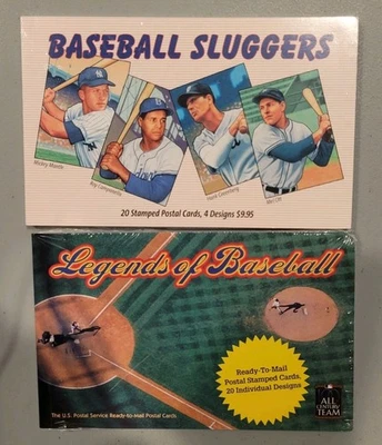 BASEBALL Legends SLUGGERS POSTCARDS Lot x40 Total USPS Stamped POSTAL Post CARDS - Image 1 of 4