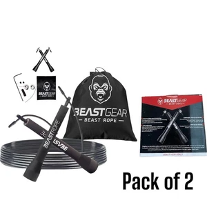 2x Springseil Erwachsene Boxen Speed Fitness Jump für MMA HIIT Workout PVC - Bild 1 von 4