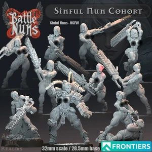 Sinful Nun Cohort NSFW (x10)/TTRPG/Wargaming/Grimdark/Across the Realm - Picture 1 of 2