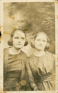 Vintage RPPC 2 Young ladies  - Picture 1 of 2