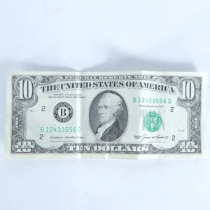 1985 $10 Ten Dollar Bill Federal Reserve Note New York B Series B12433556D Crisp - Picture 1 of 7