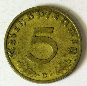 GERMANY (Third Reich) 5 Reichspfennig 1936 D - Aluminum/Bronze - VF - 3851 - Picture 1 of 2