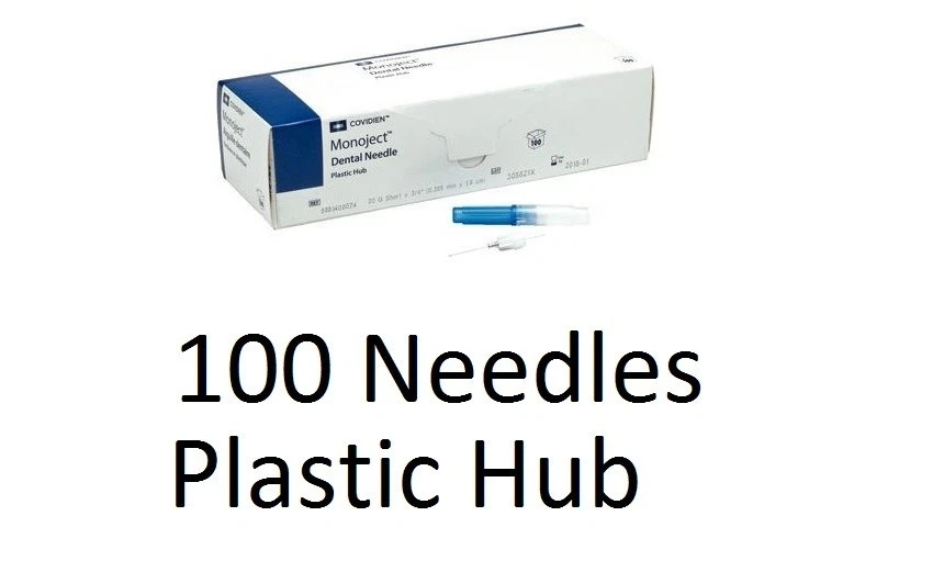 KENDALL 100 Monoject plastic hub Dental Medical Needles USA (FAST SHIPPING)