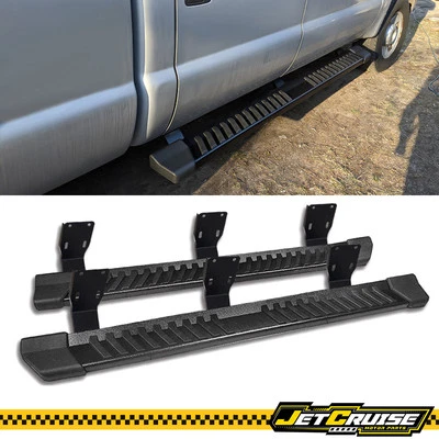 Se adapta a estriberas barra de peldaño lateral V doble cabina Super Duty 99-16 Ford F250-F550 negro Foto 1 de 4