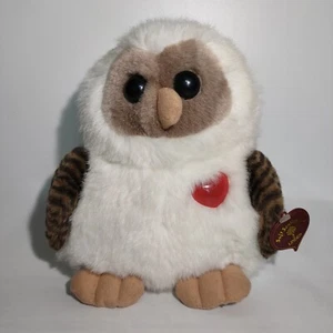 Vintage Baby Owl Soft Plush Toy Linden Soft Sentiments With Love Heart 8" Gift - Picture 1 of 10