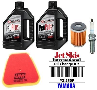 Kit de cambio de aceite sintético para Yamaha YZ 250f 250 F YZ enchufe NGK filtro de aceite y aire Foto 1 de 4
