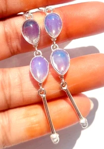 Orecchini gioielli etnici fatti a mano in argento sterling 925 con pietra pre... - Foto 1 di 12