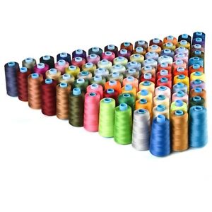 30 Spools Mixed Colors 100% Polyester Sewing Quilting Threads Set All Purpose