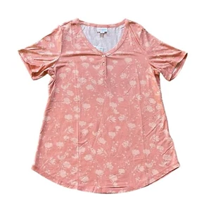 XL BAILEY LuLaRoe Y-Ausschnitt Top ~ PFIRSICH BLUMENMUSTER ~ Größen 16-18; neu mit Etikett; Blumen - Bild 1 von 2