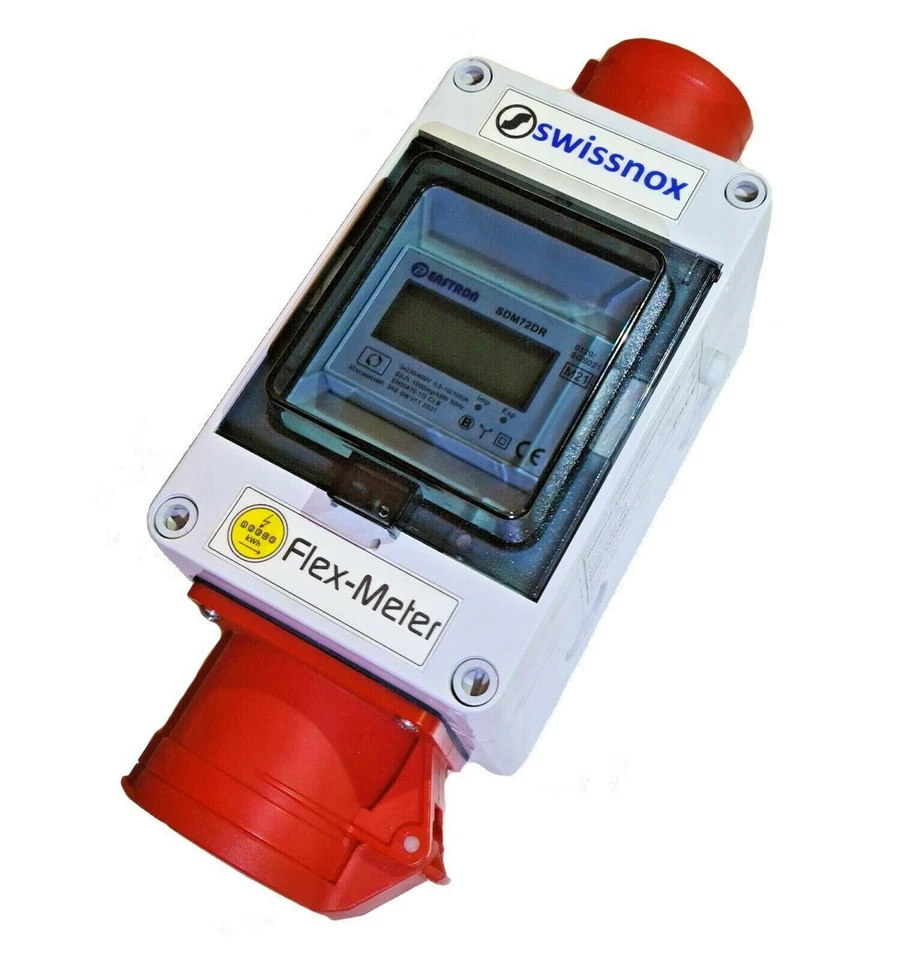 Contatore di corrente forte trifase portatile presa CEE 400V-11/22KW MID Reset - Immagine 1 di 1