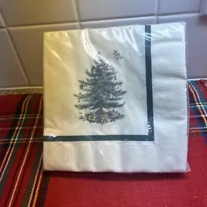 Spode Christmas Tree Paper Dinner Napkins Tissues 3 ply 16 Ct. NEW - Picture 1 of 3