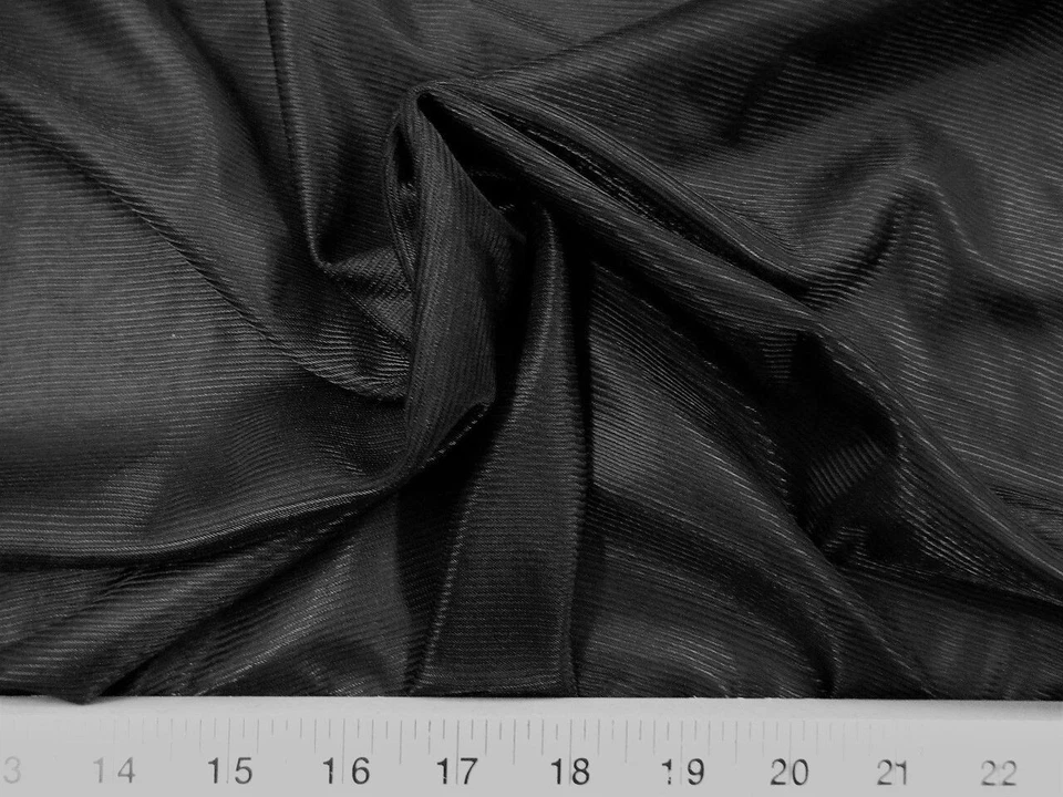 Fabric Nylon 40 Denier Tricot Stretch Black 108 inch wide TR15 - Image 1 of 1
