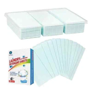 90 Pieces Eco-Friendly Laundry Soap Washer Sheets Detergent Sheets No Waste Laun - Picture 1 of 9