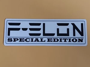 F-Elon Edición Especial Anti-Musk DOGE Tesla Coche Calcomanía Adhesiva 6" x 2" - Imagen 1 de 6