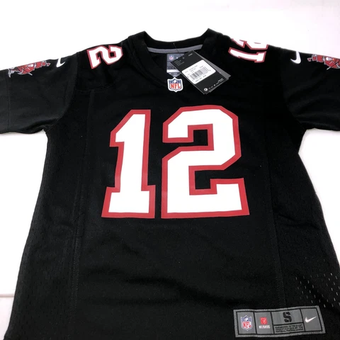 Tom Brady Tampa Bay Buccaneers Nike Jersey Black #12 Size Youth (8) Small Cover