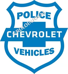 Pegatinas troqueladas troqueladas para vehículos policiales Chevrolet color y tamaño a elección - Imagen 1 de 5