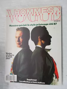VOGUE HOMMES INTERNATIONAL MODE FRENCH FASHION MAGAZINE #5 1987 SPRING SUMMER - Picture 1 of 2