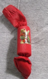 1910er-1920er Jahre früher Weihnachtsstrumpf Stofftier SANTA mit Spielzeugtüte und Weihnachtsbaum D - Bild 1 von 4