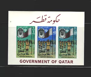 Qatar BOY SCOUTS IMPERFORATED SOUVENIR SHEET MNH XXX LOT ( KATAR 69 ) - Picture 1 of 1