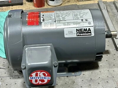 U.S. Motors U2P2DC 3-Phase General Purpose Motor, 2 Hp, 145Tc Frame NEW - Image 1 of 3