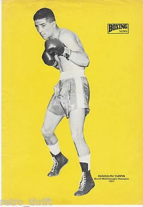 Boxing News Pinup Picture Randolph Turpin World Middleweight Champion 1951 - Picture 1 of 1