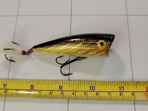 VINTAGE REBEL POP-R FISHING LURE GOLD