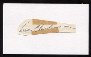 Donn Clendenon Signed Cut Autographed Index Card Circa 1962 Baseball Signature