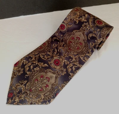 Bill Blass Silk Paisley Classic Mens Neck Tie Costa Rica 56" - Image 1 of 4