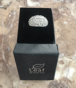 Leaf By Emma Jane Ladies Bling Dominica Beautiful Silver ring M/toAdjust Bigger - Picture 1 of 7