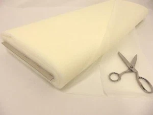 Red de vestir 100 % poliéster material de tela de tul - CREMA - Imagen 1 de 1