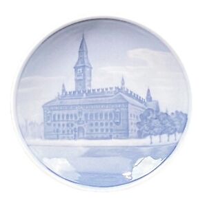 Mini assiette 4" Royal Copenhagen City Hall en porcelaine épingle plat vintage