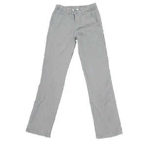 Chaps Chino Pants Boys 14 Slim Gray Adjustable Elastic Waist Pockets Straight - Picture 1 of 6