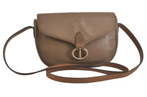 Authentic Christian Dior Shoulder Cross Body Bag Purse Leather Beige 3851M - Picture 1 of 10