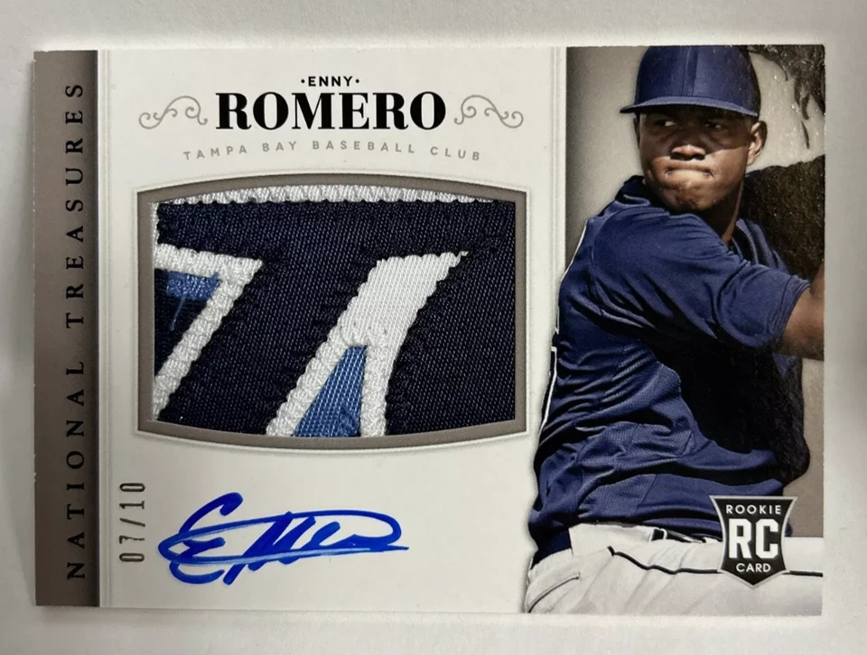 Enny Romero Rpa Rc Patch Jersey Auto 2014 National Treasures Rays /10 - Image 1 of 2
