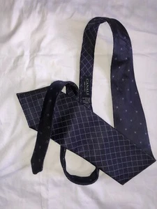 Canali Men’s Tie Made In Italy Reversible / Dark Purple With 2 Designs - Picture 1 of 16