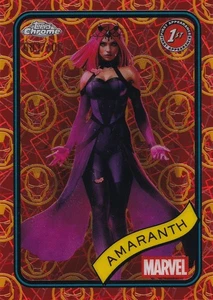 2025 Topps Chrome Marvel Amaranth 1st Iron Man Red & Gold Lazer Refractor /100 - Picture 1 of 2