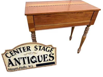 67216 Antique Mahogany Spinet Desk Table - Image 1 of 4