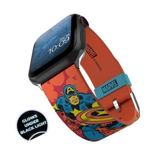 MARVEL - Black Light Captain America Smartwatch Band MobyFox  Fits Apple Watch - Picture 1 of 7