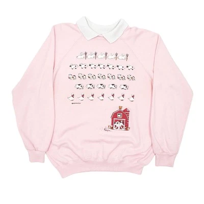 Hanes винтажный 80-х сделано в США Crewneck хлопок смесь толстовка джемпер женщин M - Изображение 1 из 4