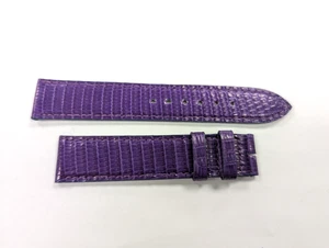 Original Cartier poliertes lila Eidechse Uhrenarmband 18 mm x 16 mm NOS - Bild 1 von 4