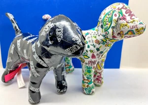 PINK by Victoria's Secret Collectible White & Black Logo Dogs - Picture 1 of 17