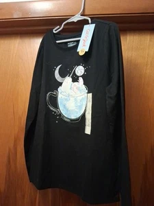 Girls' Long Sleeve Graphic T-Shirt - Cat & Jack Size Lg 10 -12 - Picture 1 of 4
