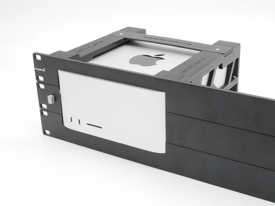 Rack mount for apple mac studio with remote on/off button - 2.nd device options - Image 1 of 4